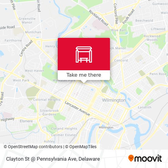 Clayton St @ Pennsylvania Ave map