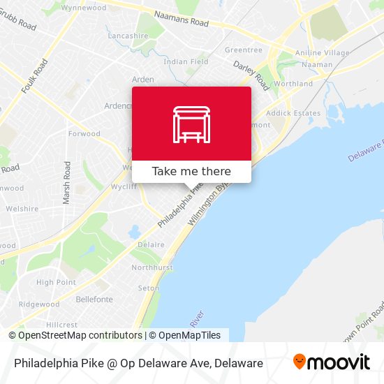 Philadelphia Pike @ Op Delaware Ave map