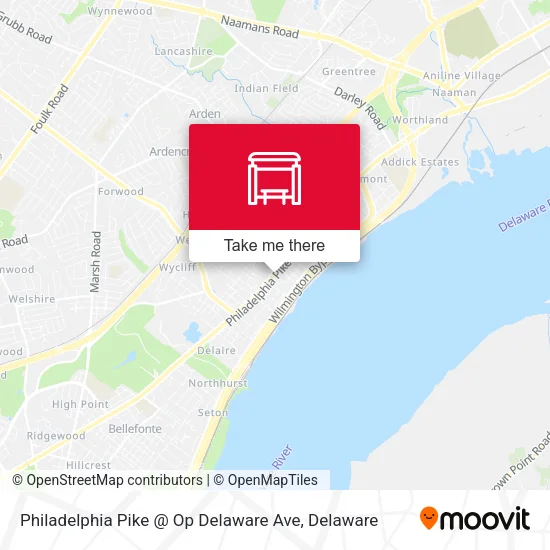 Mapa de Philadelphia Pike @ Op Delaware Ave