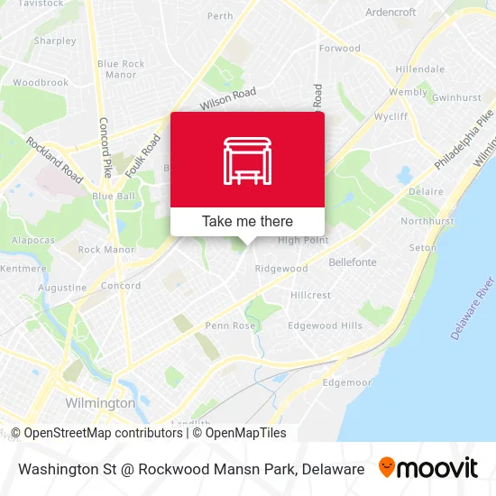 Washington St @ Rockwood Mansn Park map