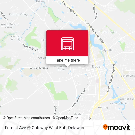 Mapa de Forrest Ave @ Gateway West Ent.