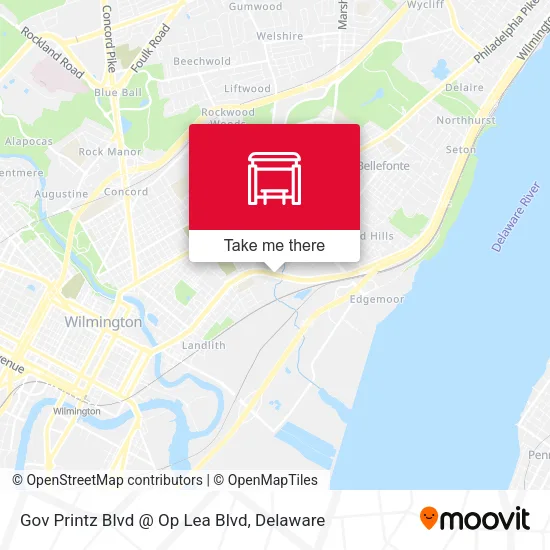 Mapa de Gov Printz Blvd @ Op Lea Blvd