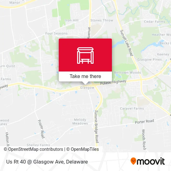 Mapa de Us Rt 40 @ Glasgow Ave