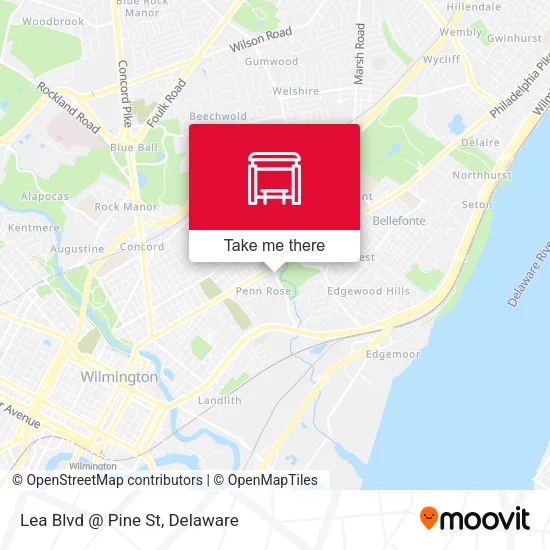 Lea Blvd @ Pine St map