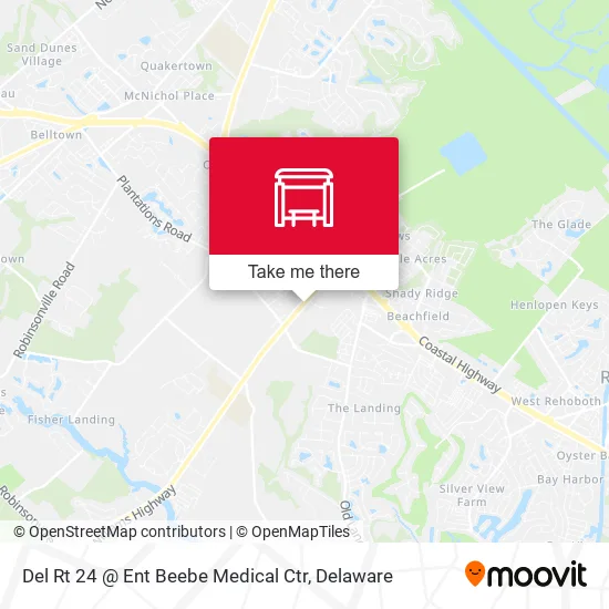 Mapa de Del Rt 24 @ Ent Beebe Medical Ctr