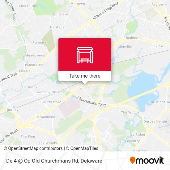 Mapa de De 4 @ Op Old Churchmans Rd