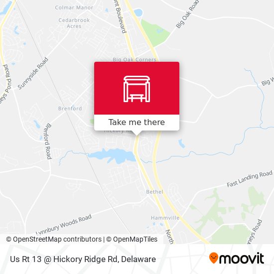 Mapa de Us Rt 13 @ Hickory Ridge Rd