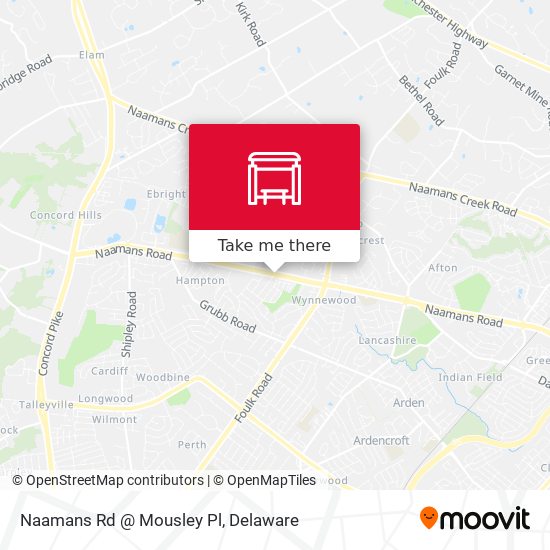 Naamans Rd @ Mousley Pl map