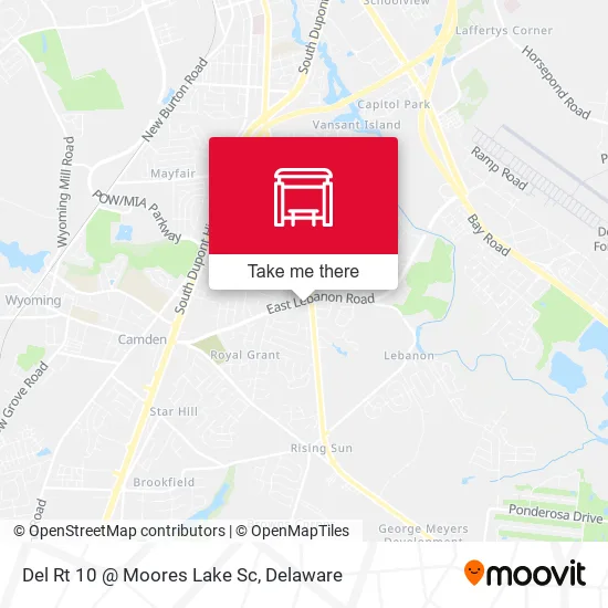 Del Rt 10 @ Moores Lake Sc map