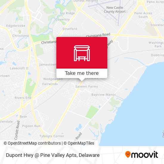 Dupont Hwy @ Pine Valley Apts map