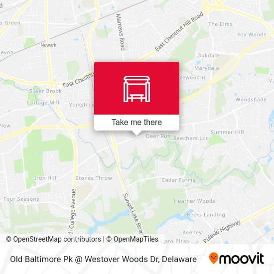 Mapa de Old Baltimore Pk @ Westover Woods Dr
