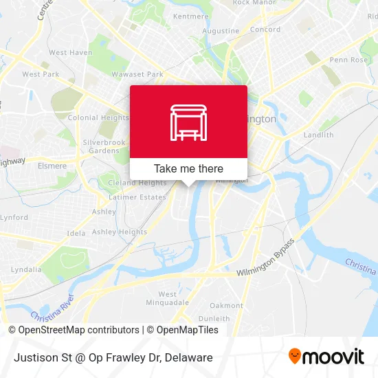 Justison St @ Op Frawley Dr map