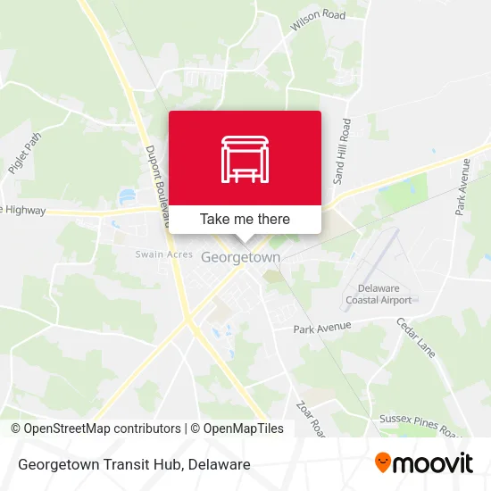 Mapa de Georgetown Transit Hub