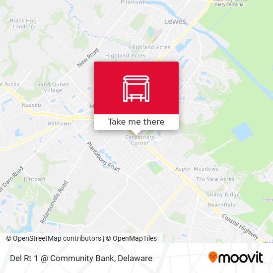 Mapa de Del Rt 1 @ Community Bank