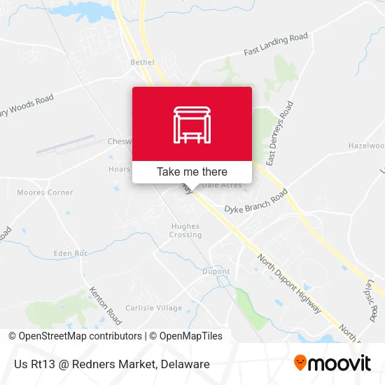 Us Rt13 @ Redners Market map