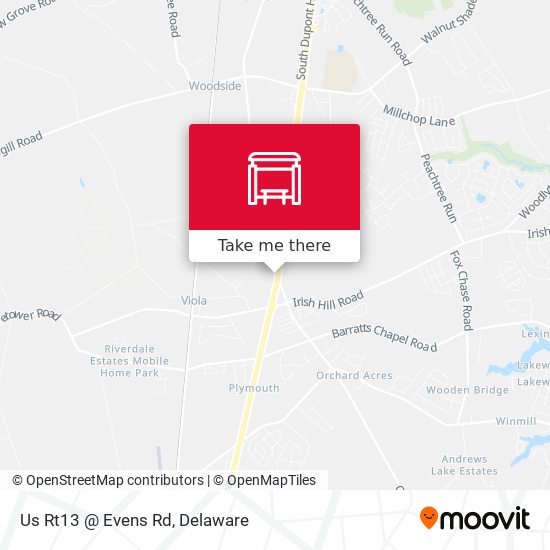 Mapa de Us Rt13 @ Evens Rd
