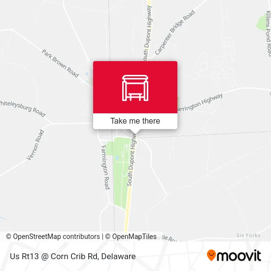 Mapa de Us Rt13 @ Corn Crib Rd