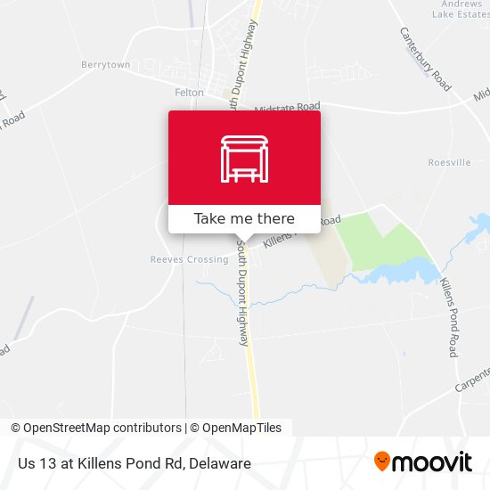 Us 13 at Killens Pond Rd map