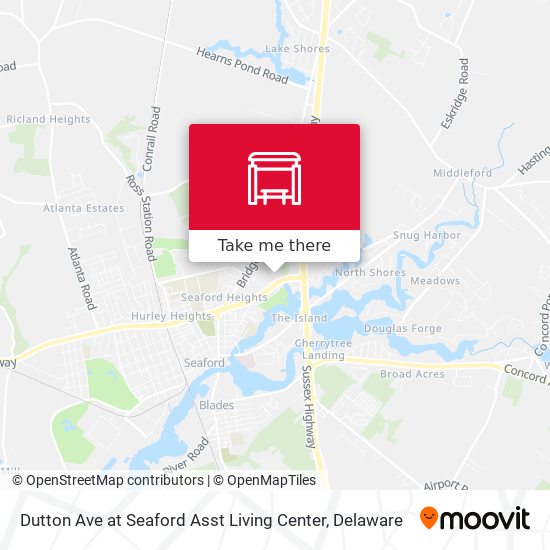 Dutton Ave at Seaford Asst Living Center map