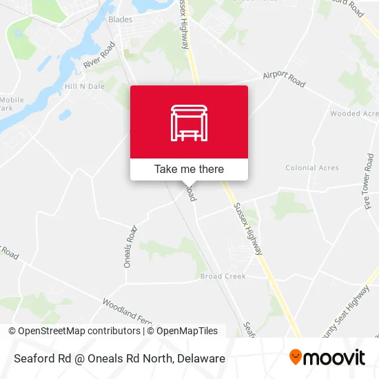 Seaford Rd @ Oneals Rd North map