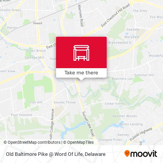 Mapa de Old Baltimore Pike @ Word Of Life