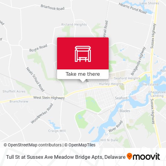 Mapa de Tull St at Sussex Ave Meadow Bridge Apts