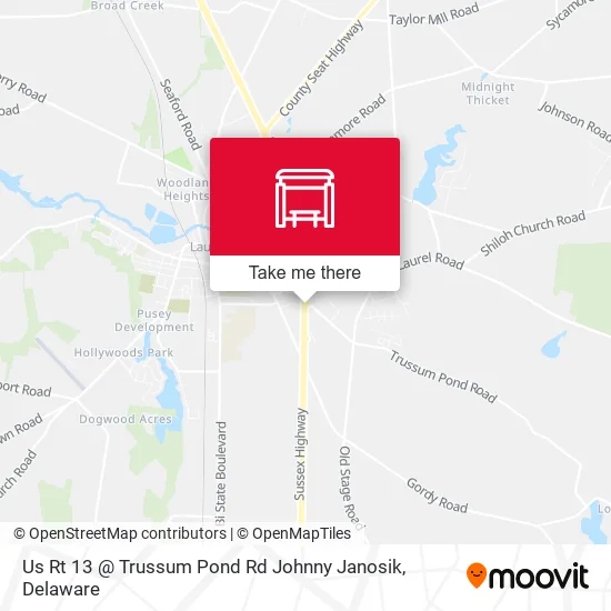 Mapa de Us Rt 13 @ Trussum Pond Rd Johnny Janosik