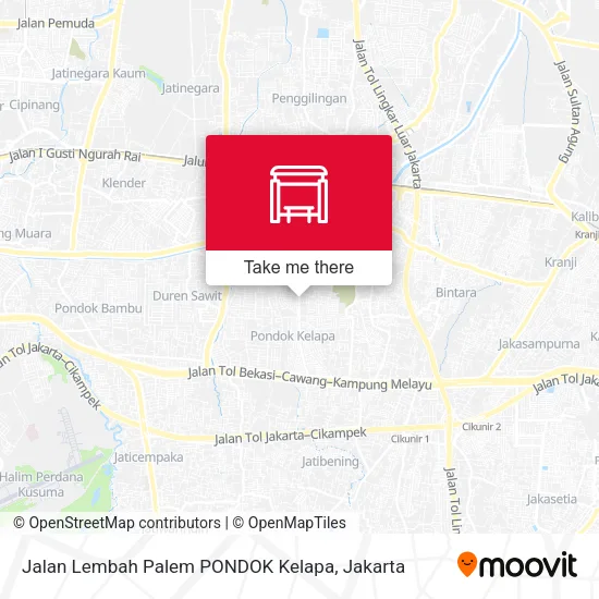 Jalan Lembah Palem PONDOK Kelapa map