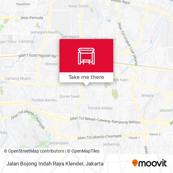Jalan Bojong Indah Raya Klender map