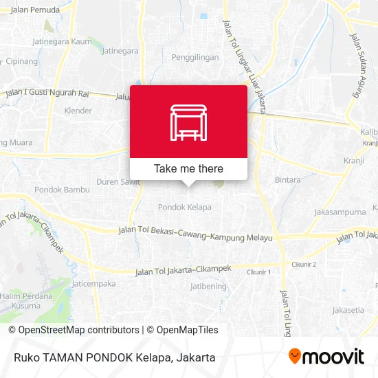 Ruko TAMAN PONDOK Kelapa map