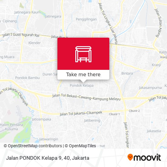 Jalan PONDOK Kelapa 9, 40 map