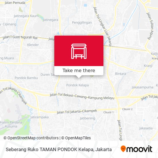Seberang Ruko TAMAN PONDOK Kelapa map