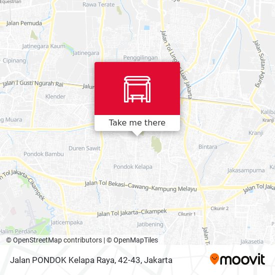 Jalan PONDOK Kelapa Raya, 42-43 map