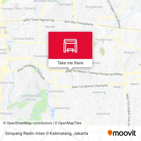 Simpang Radin Inten II Kalimalang map