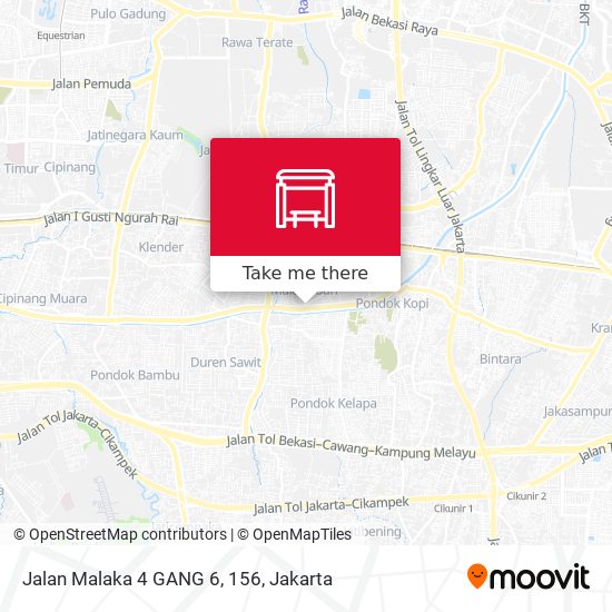 Jalan Malaka 4 GANG 6, 156 map