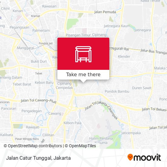 Jalan Catur Tunggal map