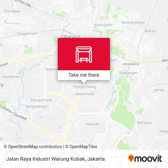 Jalan Raya Industri Warung Kobak map