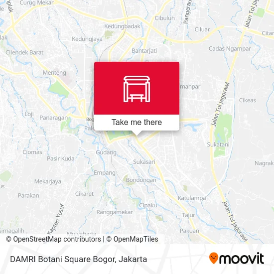 DAMRI Botani Square Bogor map