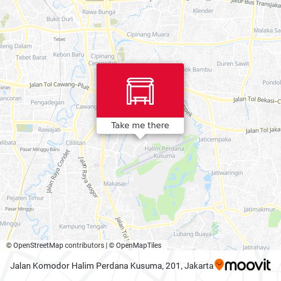 Jalan Komodor Halim Perdana Kusuma, 201 map