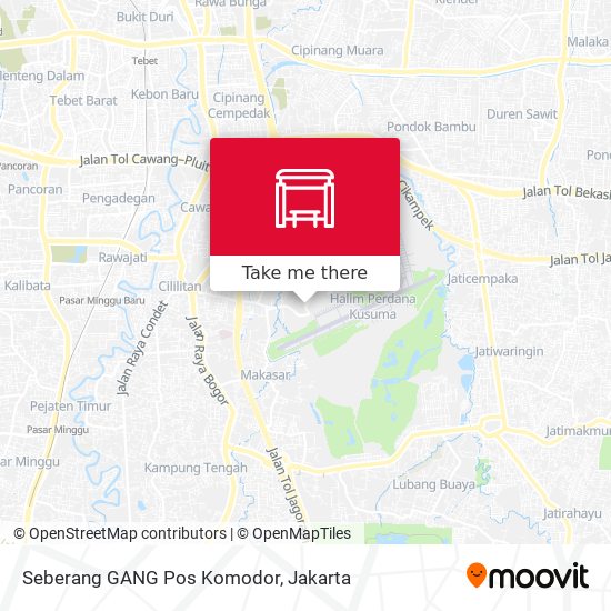 Seberang GANG Pos Komodor map