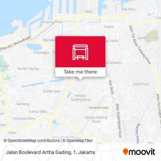 Jalan Boulevard Artha Gading, 1 map