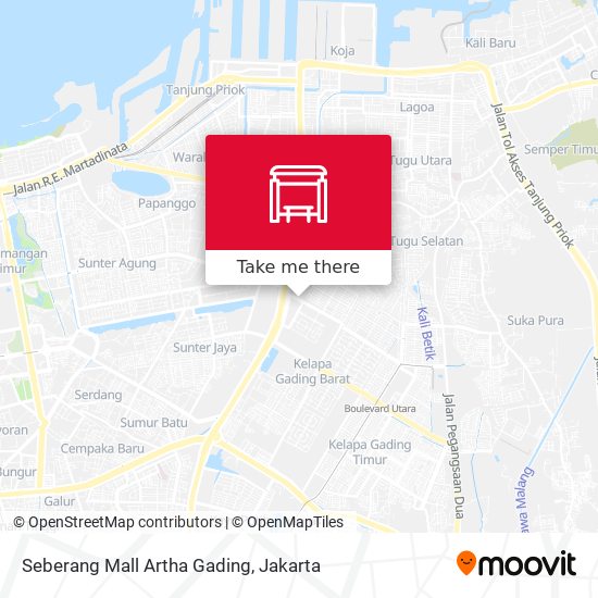 Seberang Mall Artha Gading map