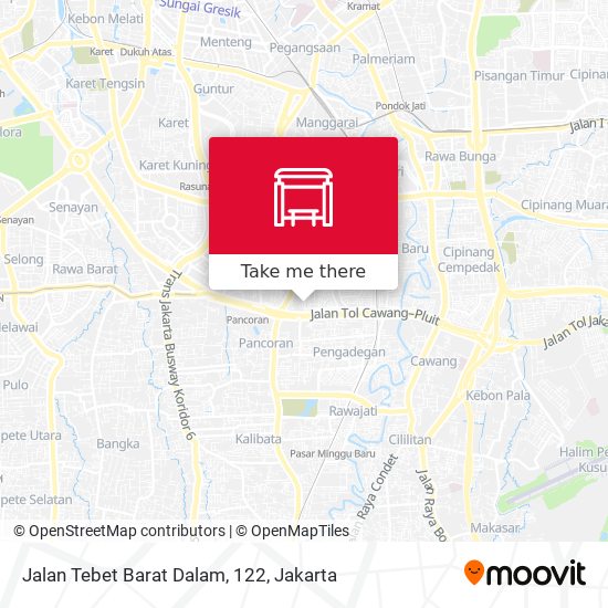 Jalan Tebet Barat Dalam, 122 map