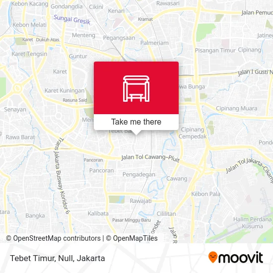 Tebet Timur, Null map
