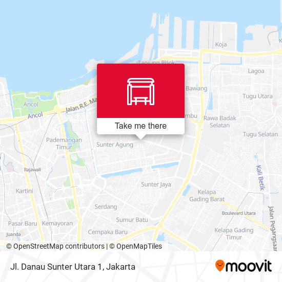 Jl. Danau Sunter Utara 1 map