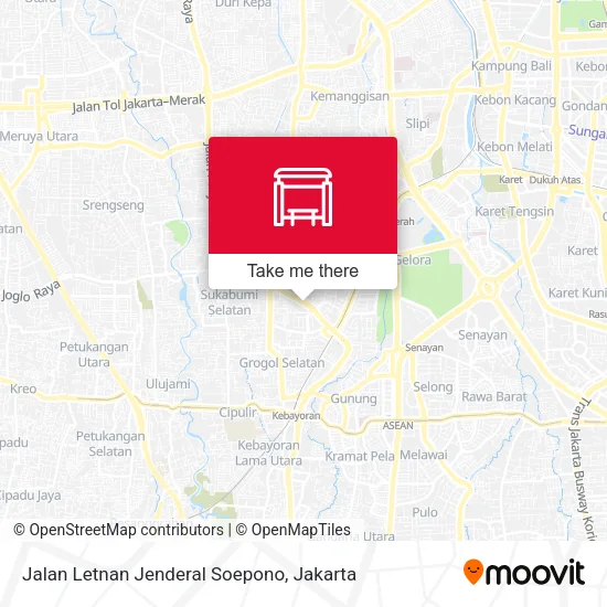 Jalan Letnan Jenderal Soepono map