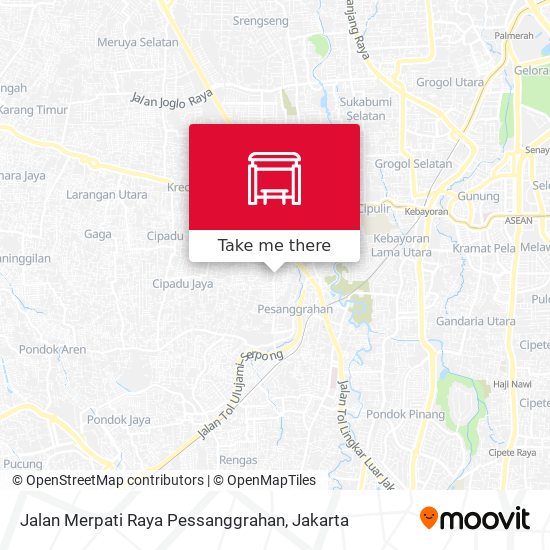 Jalan Merpati Raya Pessanggrahan map