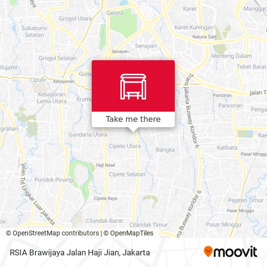 RSIA Brawijaya Jalan Haji Jian map