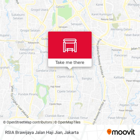 RSIA Brawijaya Jalan Haji Jian map