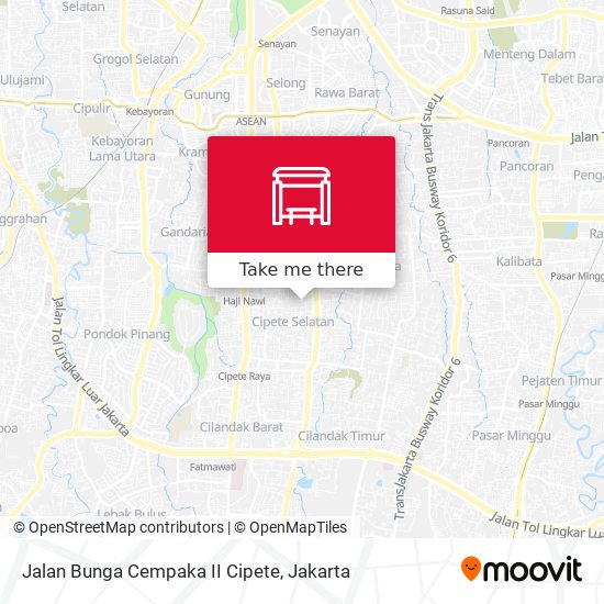 Jalan Bunga Cempaka II Cipete map